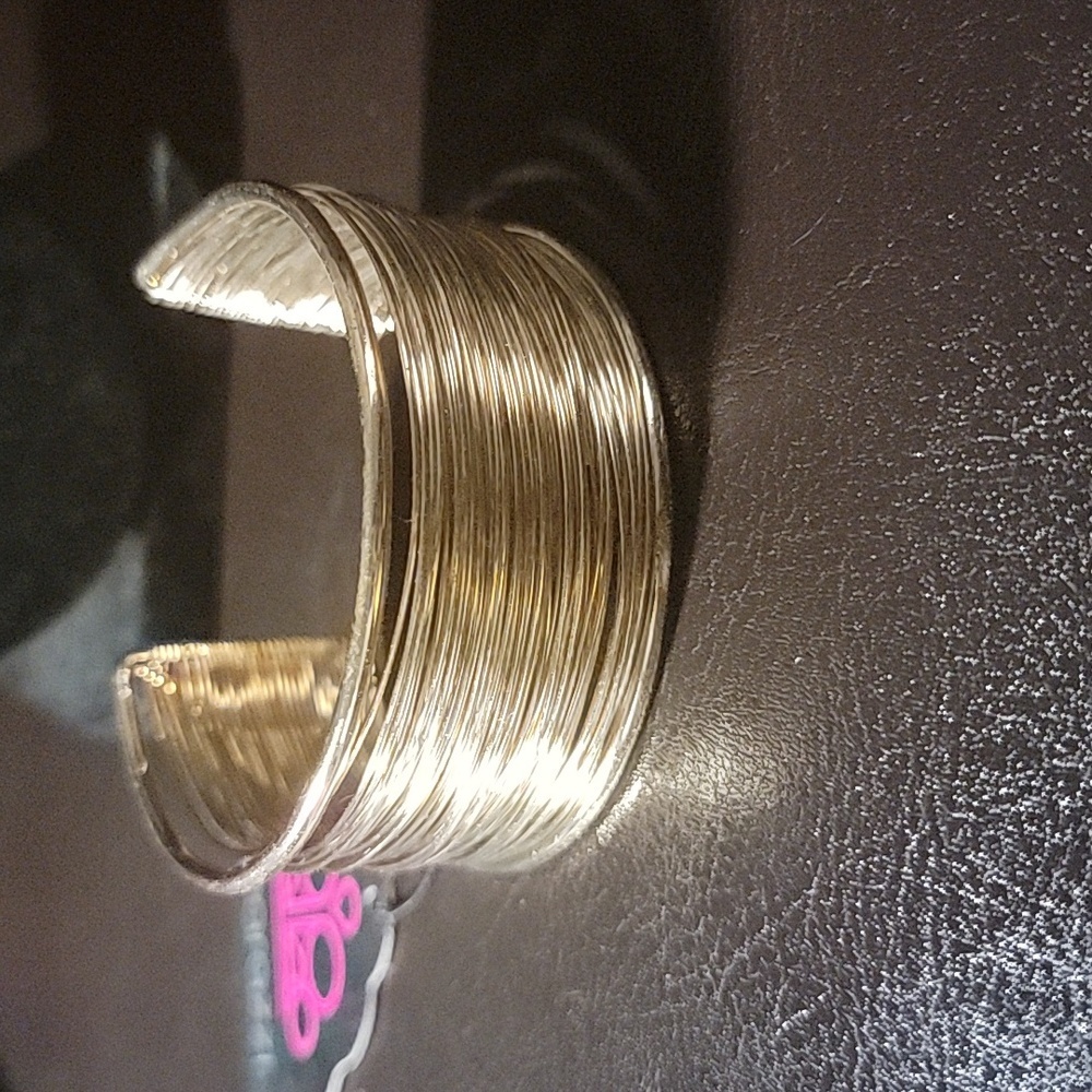 Paparazzi Gold Colored Open-Ended Wire Warrior Bracelet